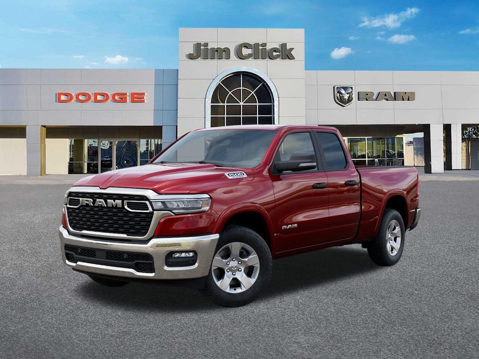 2026 RAM 1500 Big Horn in Molten Red Pearl-Coat Exterior Paint — front three-quarter view
