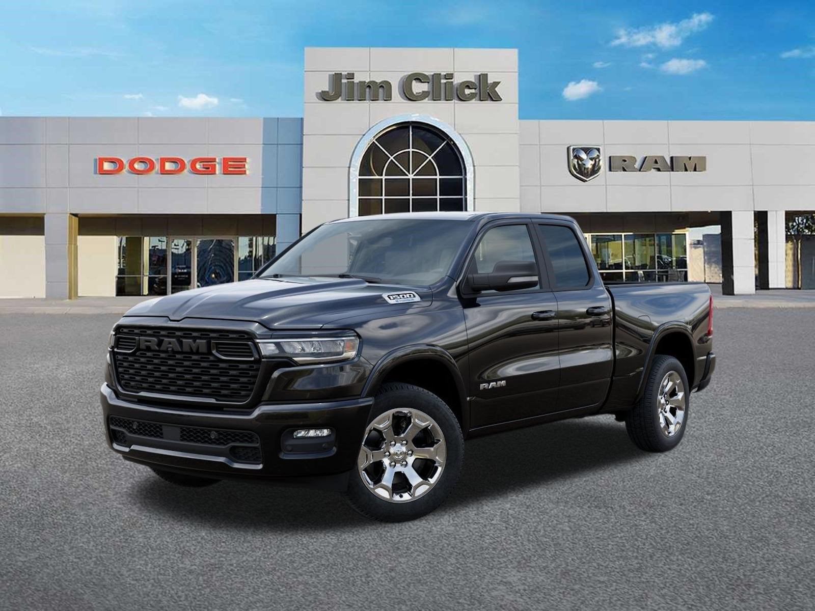 2026 RAM 1500 Big Horn in Diamond Black Crystal Pearl-Coat Exterior Paint — front three-quarter view