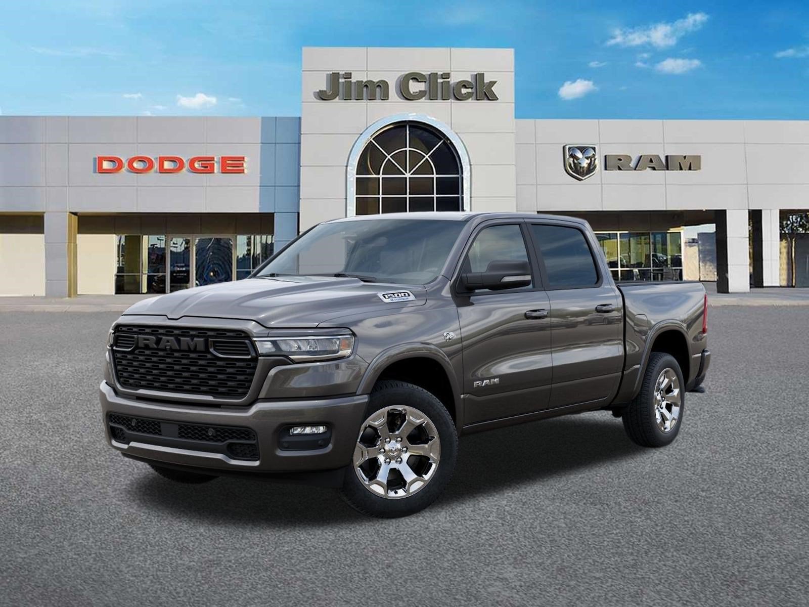 2026 RAM 1500 Big Horn in Granite Crystal Metallic Clear-Coat Exterior Paint — front three-quarter view