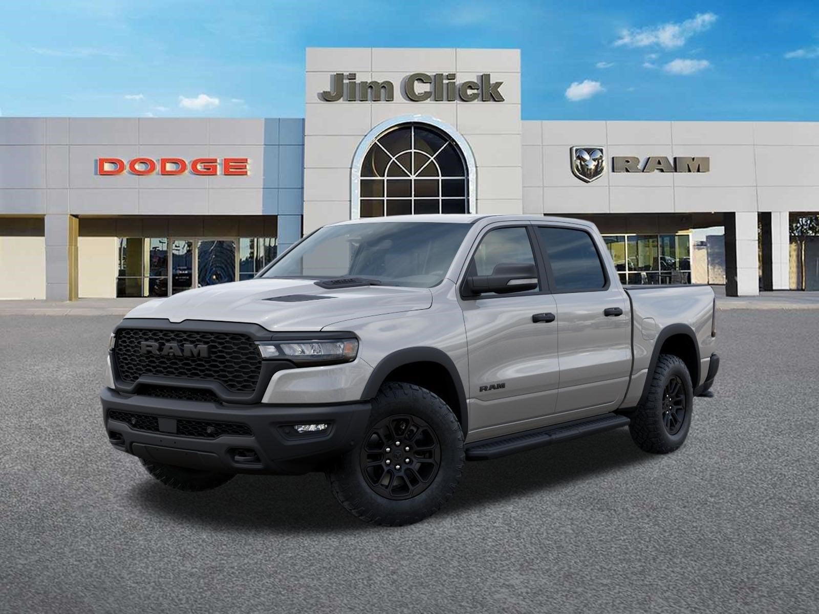 2026 RAM 1500 Rebel in Silver Zynith Exterior Paint — front three-quarter view