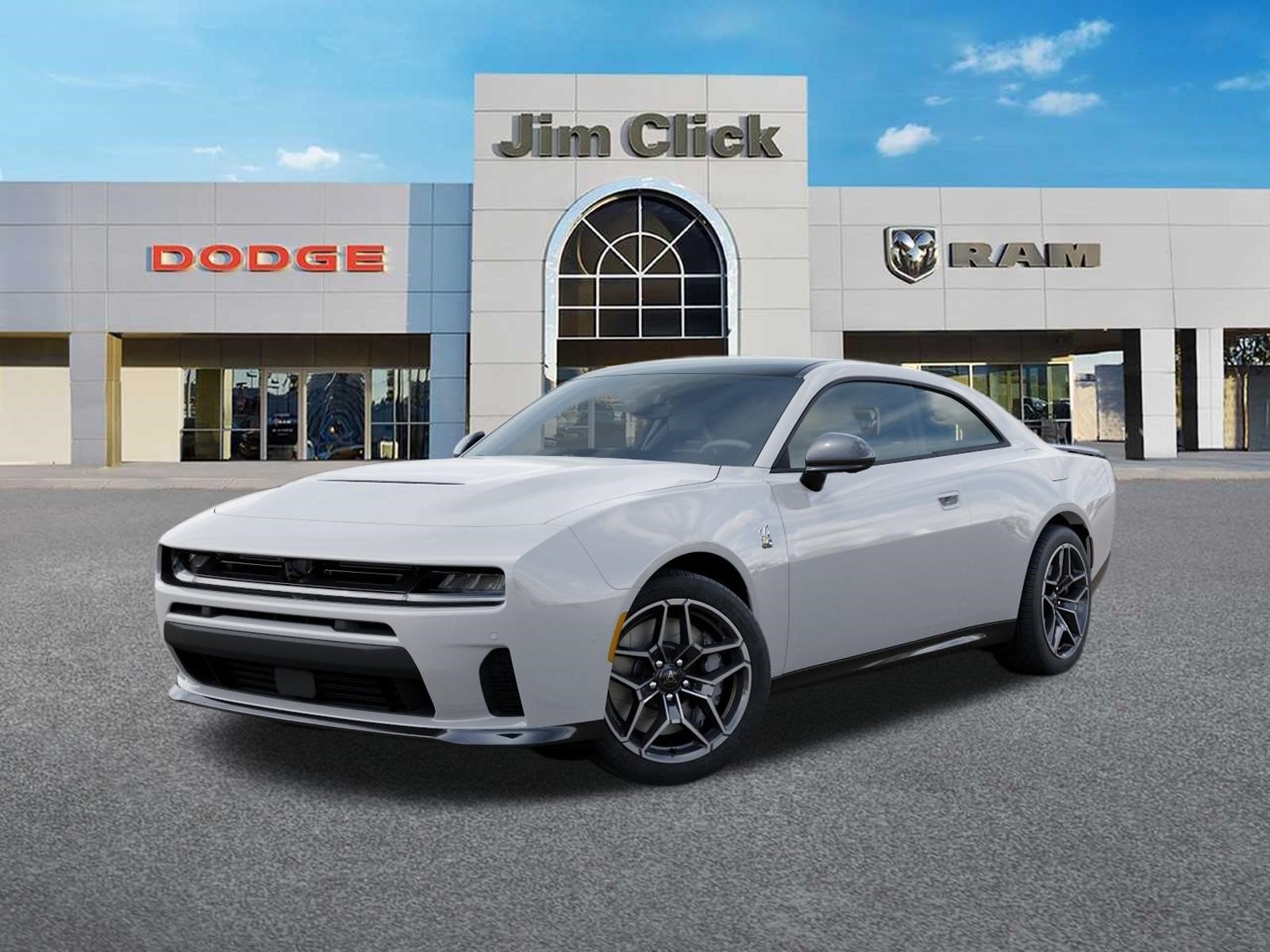 2026 Dodge Charger Scat Pack Plus in White Knuckle Exterior Paint — front three-quarter view