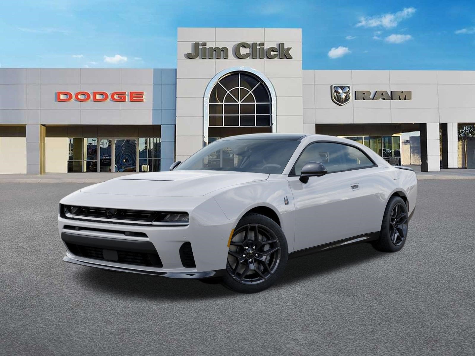 2026 Dodge Charger Scat Pack Plus in White Knuckle Exterior Paint — front three-quarter view