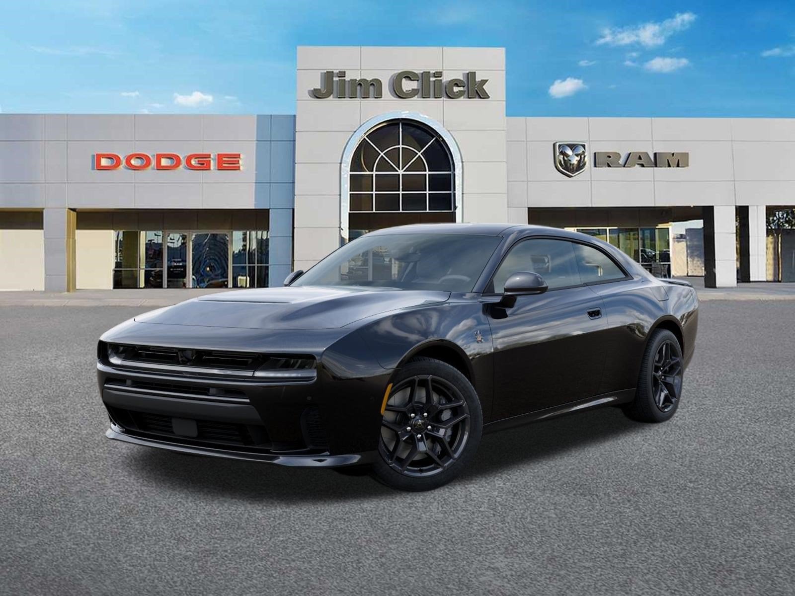 2026 Dodge Charger Scat Pack in Diamond Black Crystal Pearlcoat — front three-quarter view