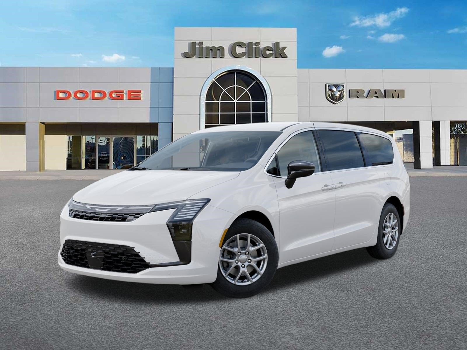 2027 Chrysler Pacifica Select in Bright White Clear-Coat Exterior Paint — front three-quarter view
