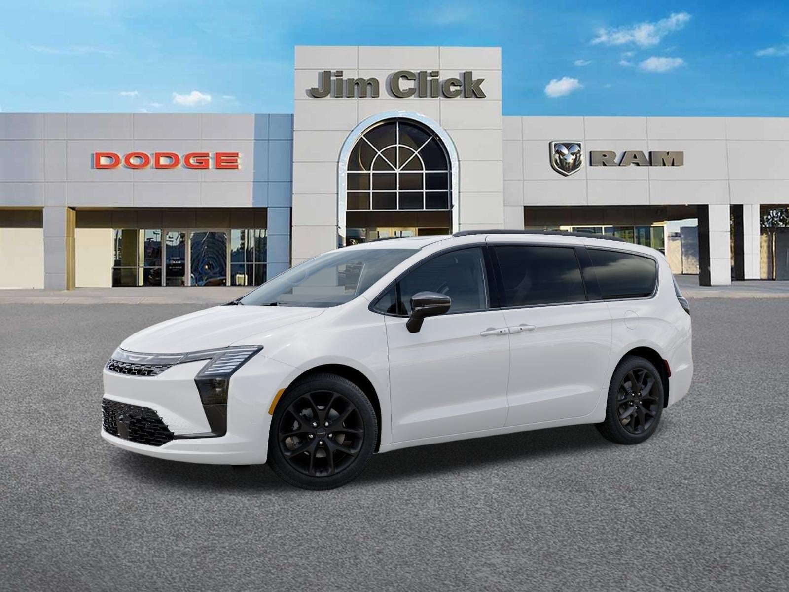2027 Chrysler Pacifica Limited in Bright White Clear-Coat Exterior Paint — front three-quarter view