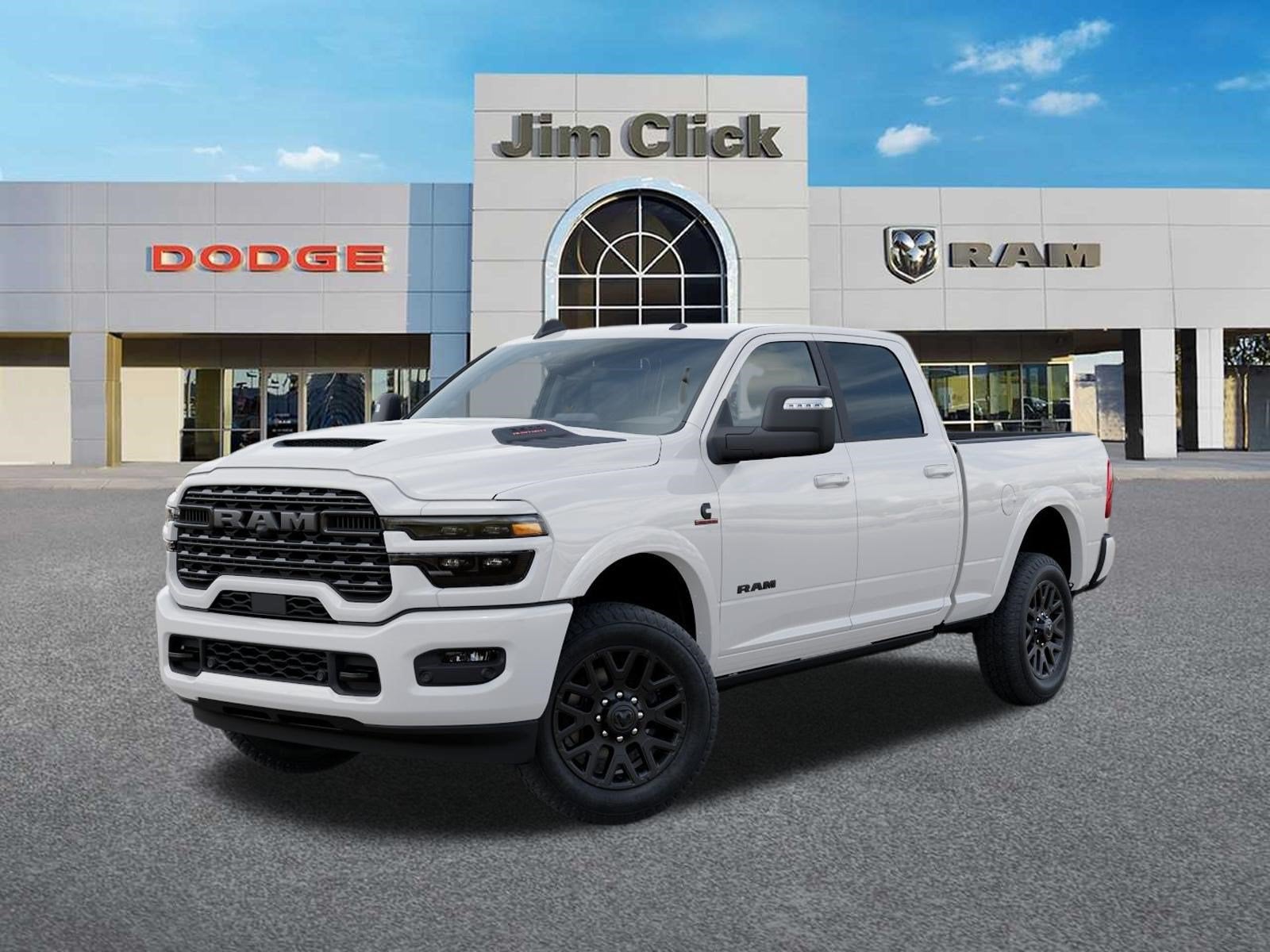2026 RAM 3500 Limited in Bright White Clear-Coat Exterior Paint — front three-quarter view