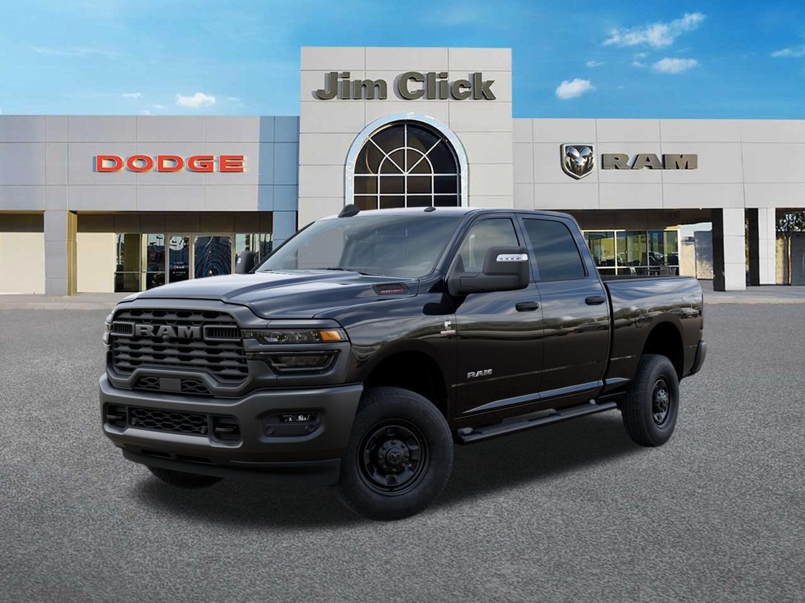 2026 RAM 2500 Warlock in Diamond Black Crystal Pearl-Coat Exterior Paint — front three-quarter view