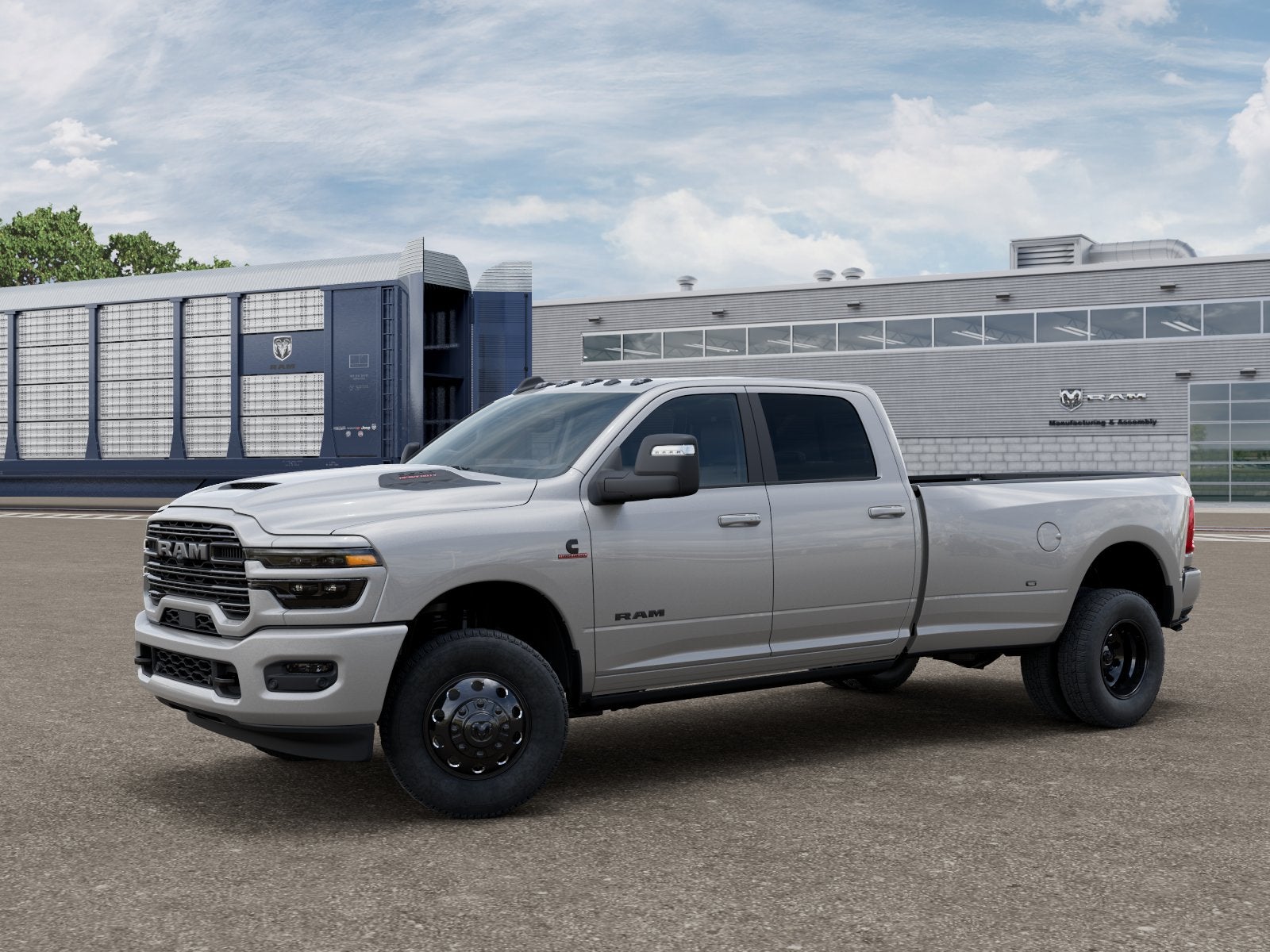 2026 RAM 3500 Laramie in Silver-Zynith Exterior Paint — front three-quarter view
