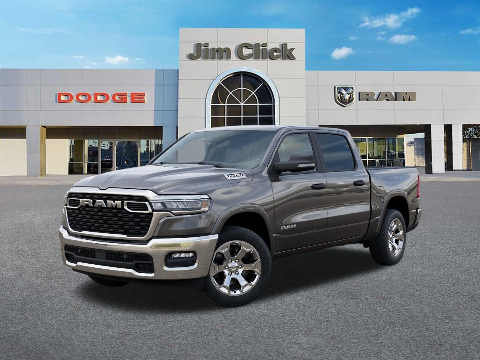 2026 RAM 1500 Big Horn in Granite Crystal Metallic Clear-Coat Exterior Paint — front three-quarter view