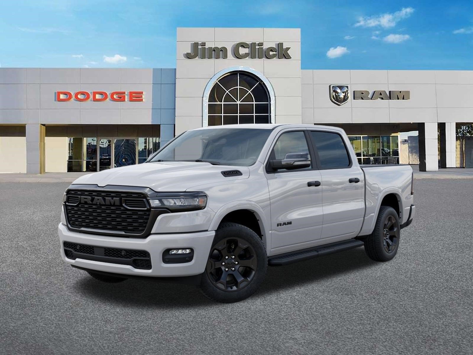 2026 RAM 1500 Big Horn in Bright White Clear-Coat Exterior Paint — front three-quarter view