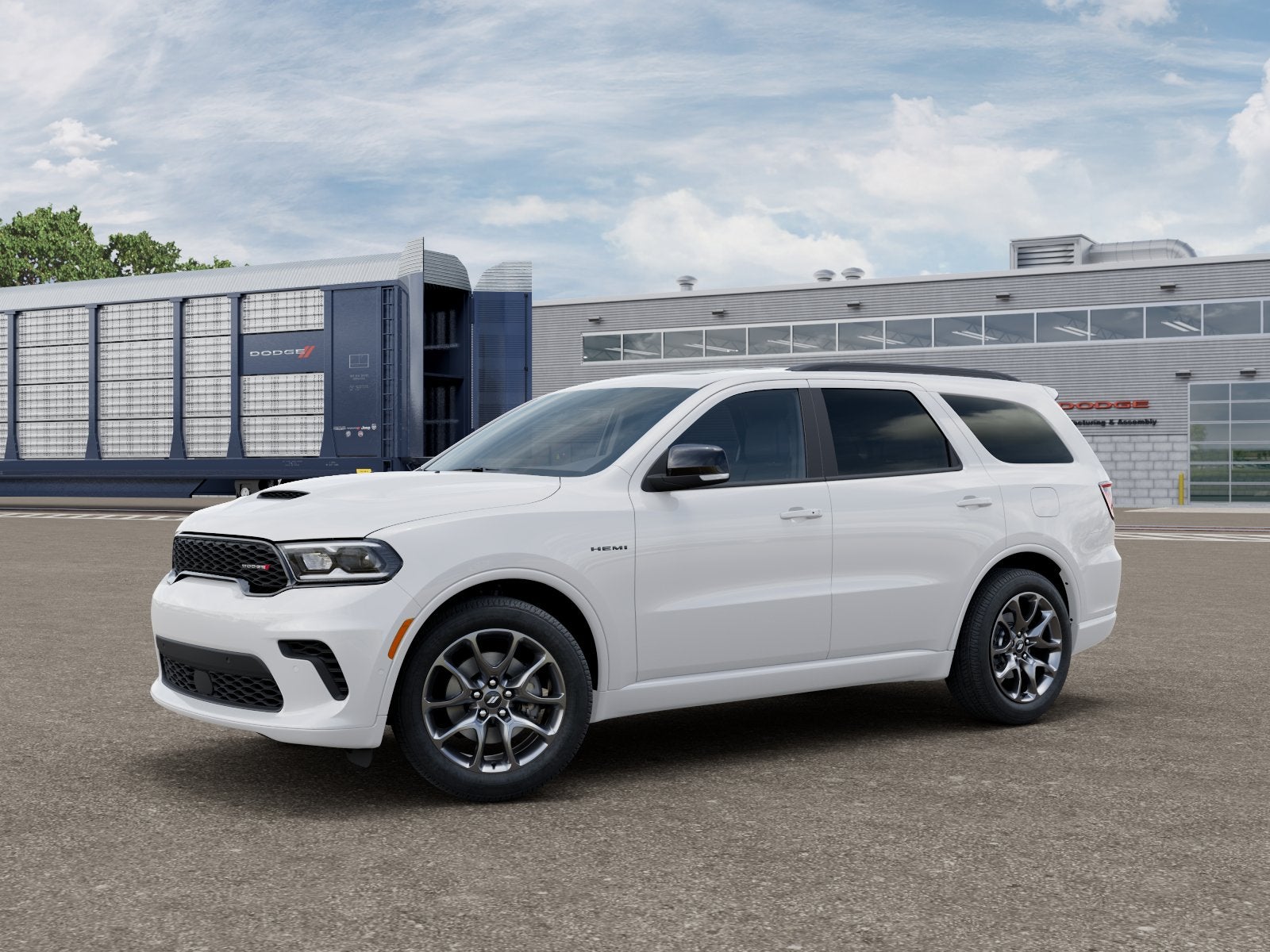 2026 Dodge Durango DURANGO GT PLUS AWD HEMI V8 in White Knuckle Clear-Coat Exterior Paint — front three-quarter view